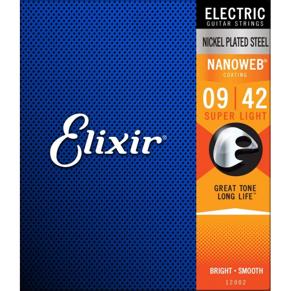 Elixir Nanoweb 9-42 juego de cuerdas guitarra eléctrica