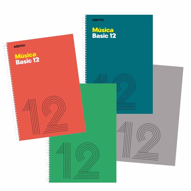Basic 12 Cuaderno Pentagramas Additio