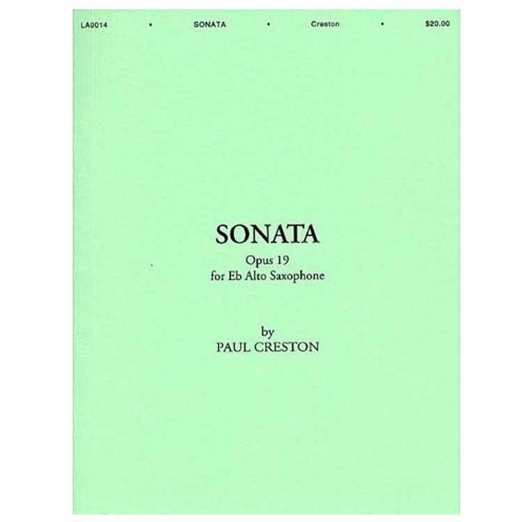 [REF6628] Sonata Opus:19 Paul Creston Saxo Alto