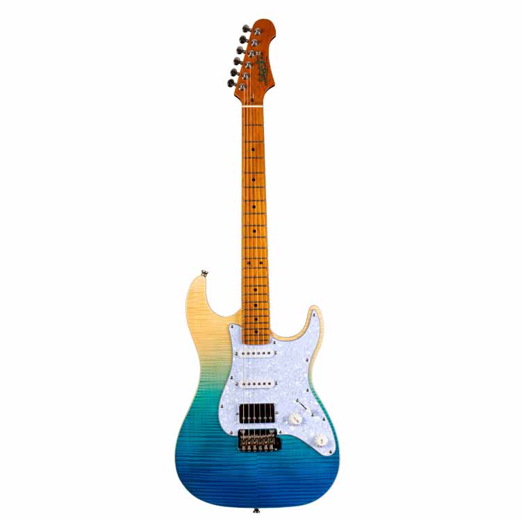 Jet Guitarra eléctrica JS450 TBL HSS Transparent Blue
