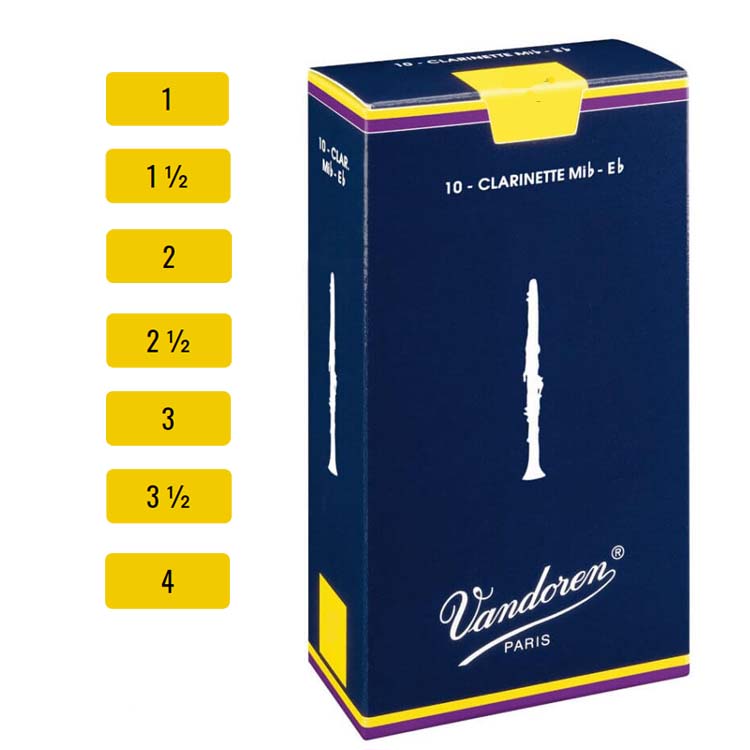 Caja 10 Cañas Clarinete Mib (Requinto) Tradicional Vandoren