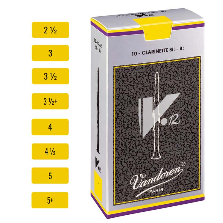 Caja 10 Cañas Clarinete Sib V12 Vandoren (2,5)