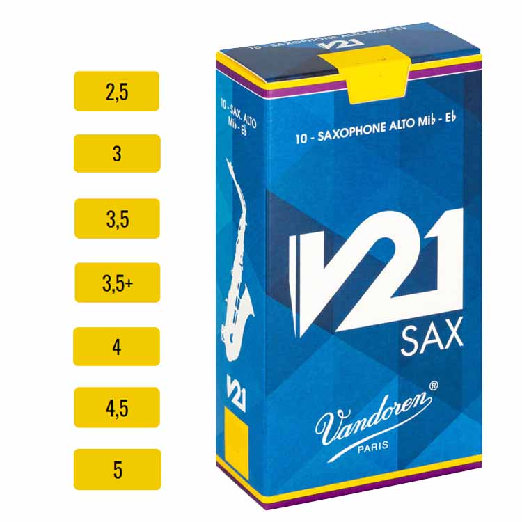 Caja 10 Cañas Saxo Alto V21 Vandoren (2,5)