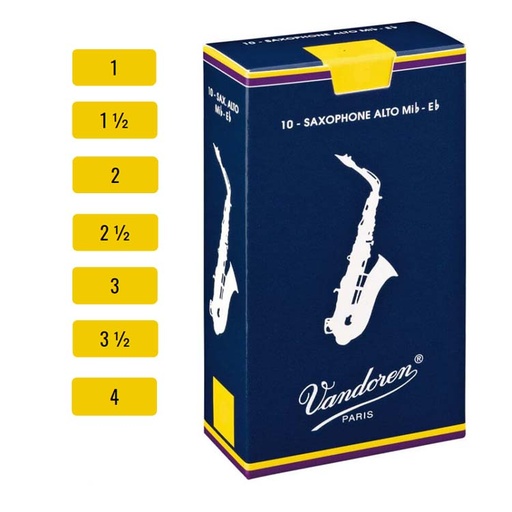 Caja 10 Cañas Saxo Alto Tradicional Vandoren