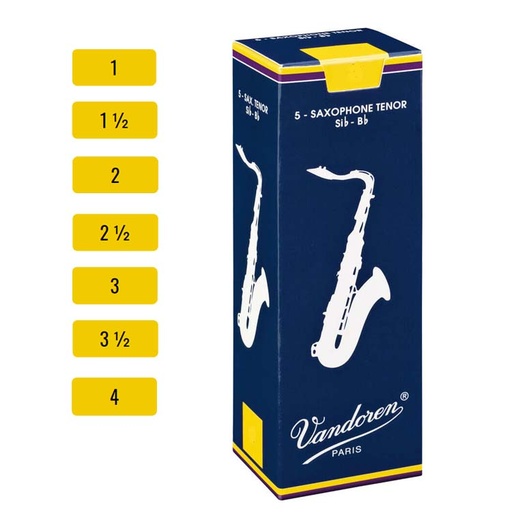 Caja 5 Cañas Saxo Tenor Tradicional Vandoren
