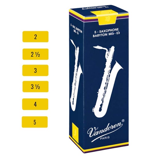 Caja 5 Cañas Saxo Barítono Tradicional Vandoren