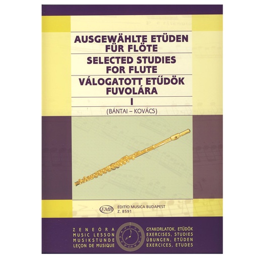 [9790080085912] Estudios Selectos para Flauta Bantai Kovacs Vol 1