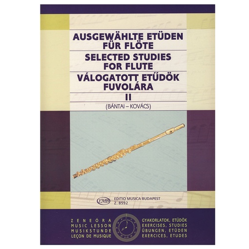 [9790080085929] Estudios Selectos para Flauta Bantai Kovacs Vol 2