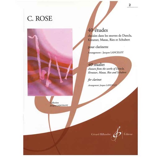 [9790043012443] 40 estudios para clarinete Vol 2 C. Rose
